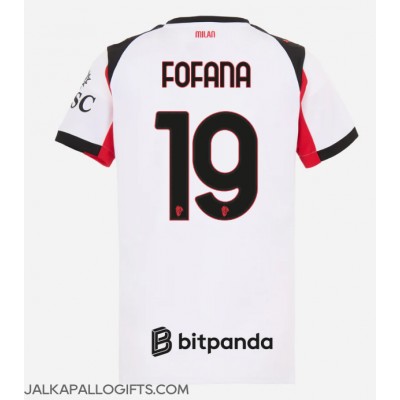 AC Milan Youssouf Fofana #19 Vieraspaita Naiset 2025-26 Lyhythihainen AC Milan Youssouf Fofana #19 Vieraspaita Naiset 2025-26 Lyhythihainen